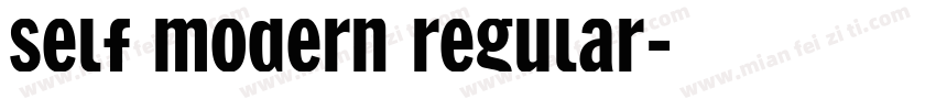 Self Modern Regular字体转换